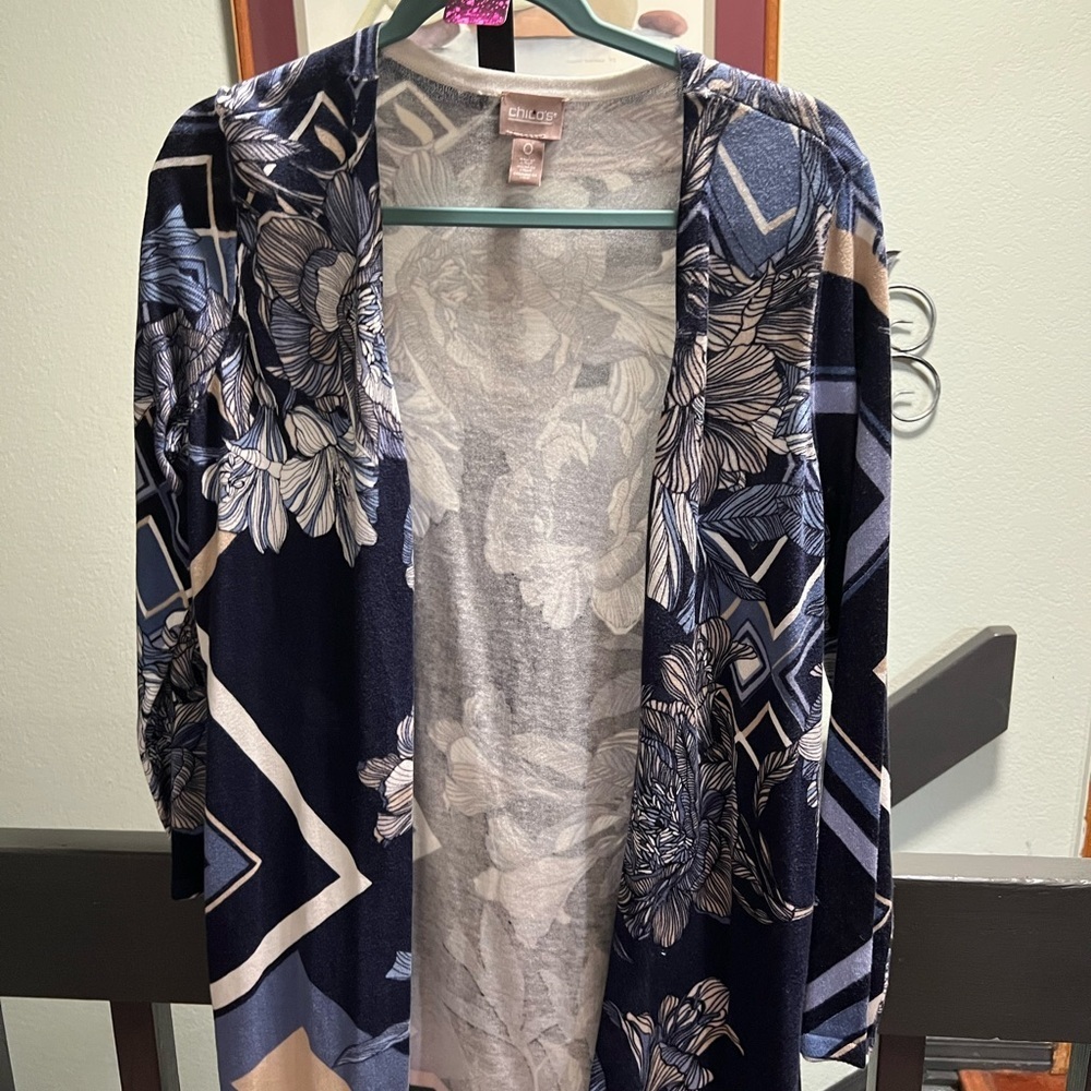 Chico's Elegant Navy Cardigan #161